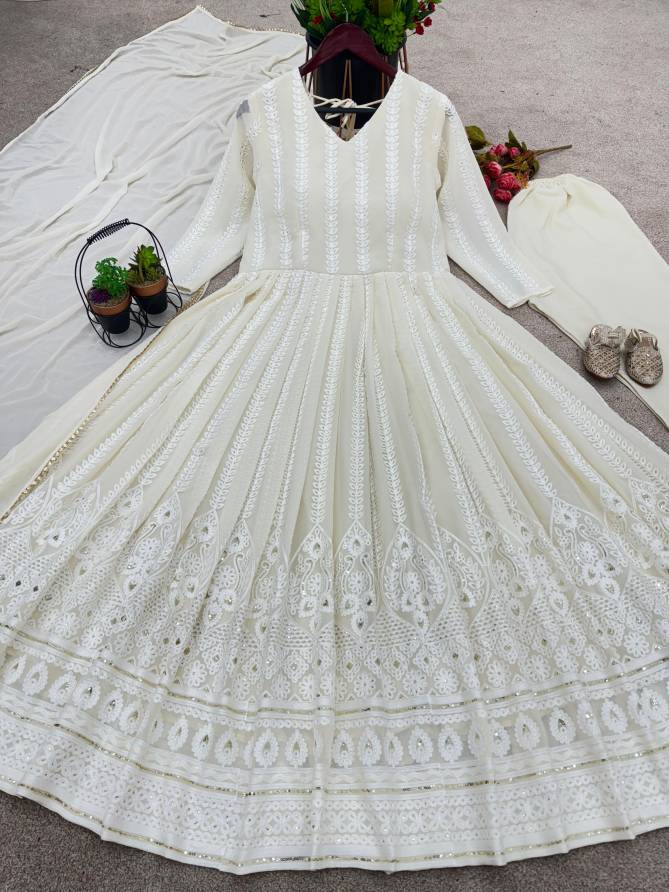 Nsr 793 Faux Georgette Anarkali Readymade Suits Wholesale Market In Delhi